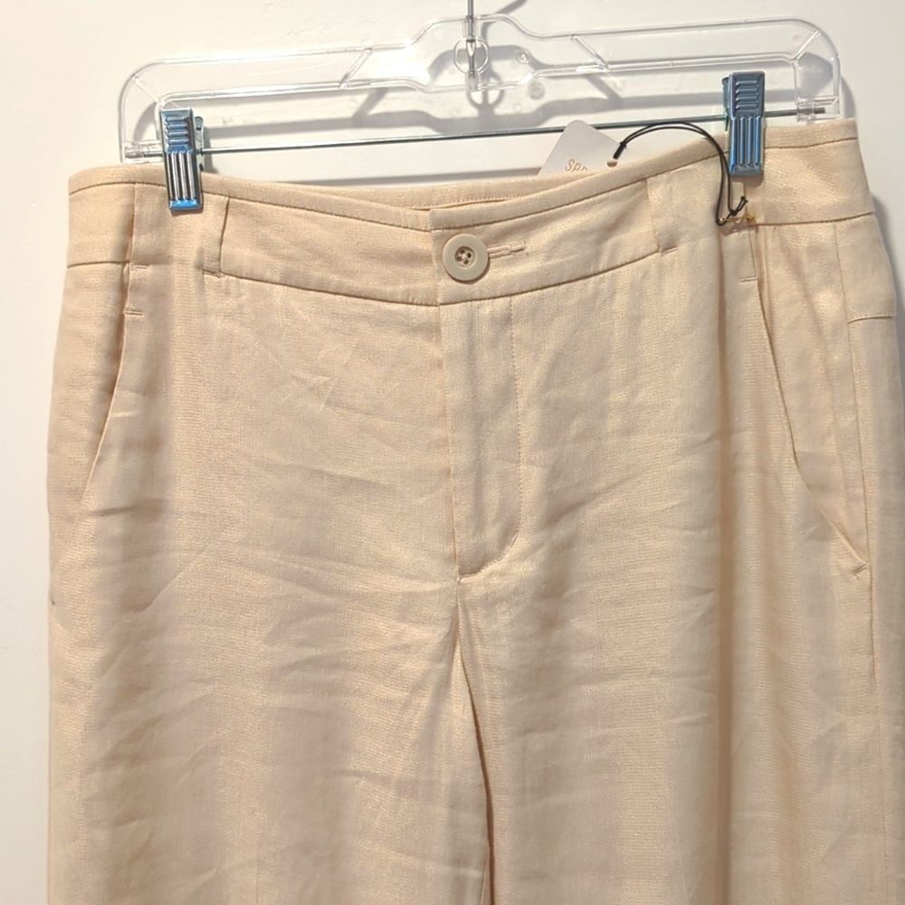 CAbi Everly Linen blend Pant NWT Size 6L